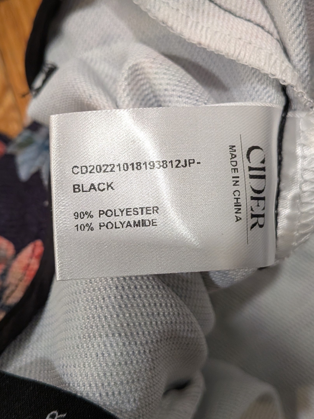 Cider Floral Wide-Leg Overalls in Black - Picture 6 of 6